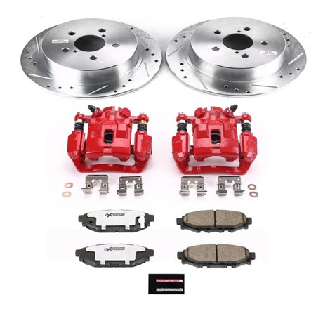 Power Stop 2005 Subaru Legacy Rear Z26 Street Warrior Brake Kit w/Calipers