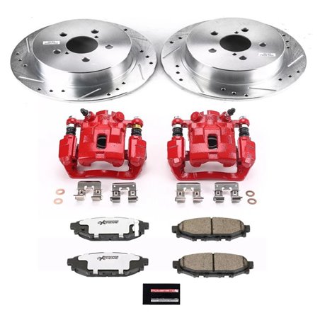 Power Stop 2005 Subaru Legacy Rear Z26 Street Warrior Brake Kit w/Calipers