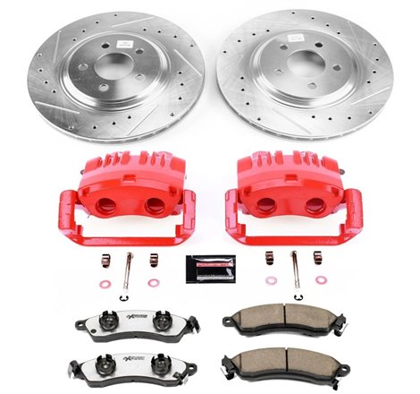 Power Stop 1999 Ford Mustang Front Z26 Street Warrior Brake Kit w/Calipers