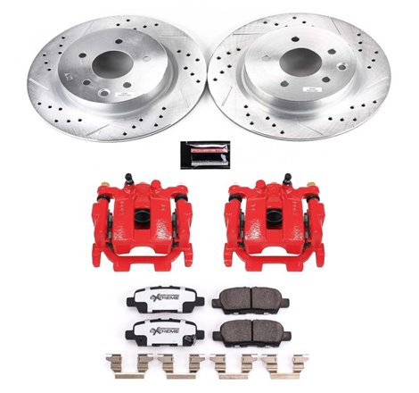 Power Stop 2018 Nissan Maxima Rear Z26 Street Warrior Brake Kit w/Calipers