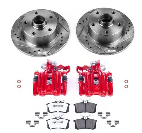 Power Stop 98-01 Audi A4 Rear Z26 Street Warrior Brake Kit w/Calipers