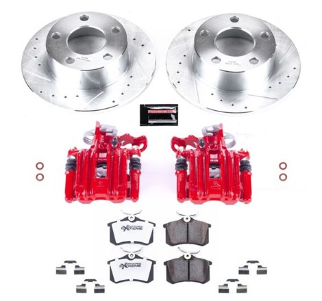 Power Stop 98-04 Audi A6 Rear Z26 Street Warrior Brake Kit w/Calipers