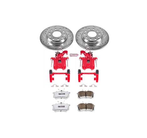 Power Stop 02-05 Audi A4 Rear Z26 Street Warrior Brake Kit w/Calipers