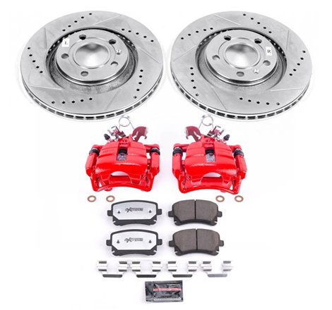 Power Stop 04-09 Audi S4 Rear Z26 Street Warrior Brake Kit w/Calipers