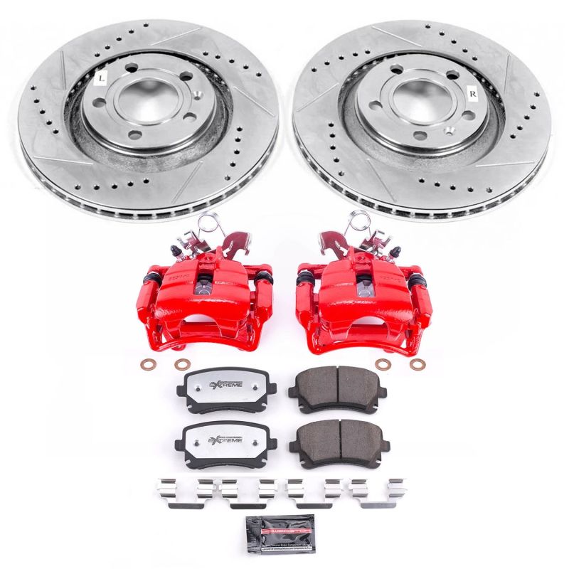 Power Stop 04-09 Audi S4 Rear Z26 Street Warrior Brake Kit w/Calipers