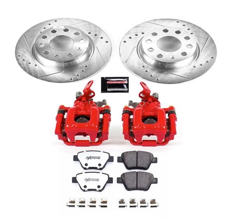 Power Stop 10-12 Audi A3 Rear Z26 Street Warrior Brake Kit w/Calipers