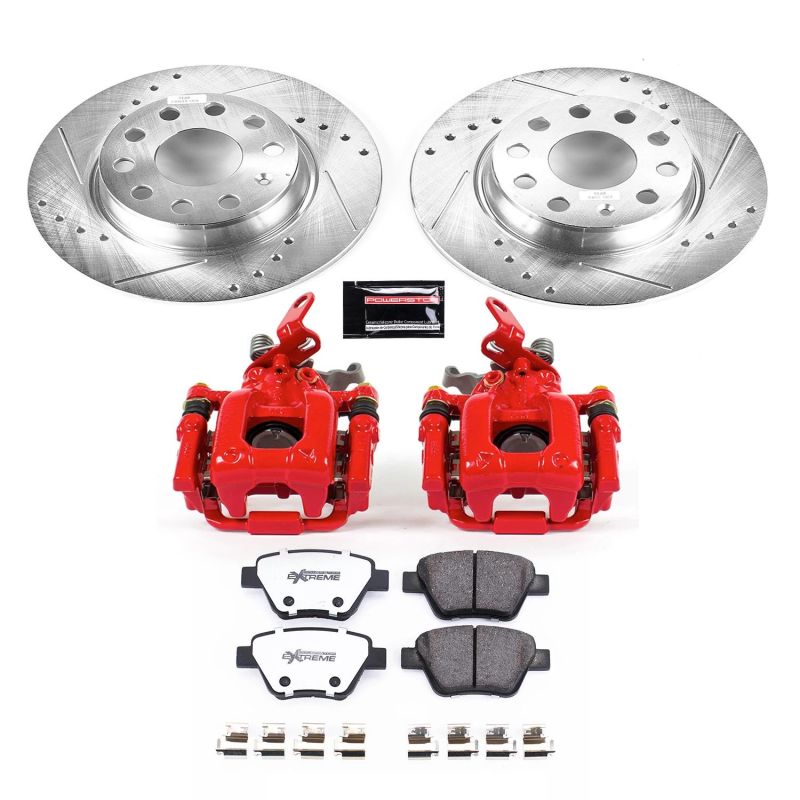 Power Stop 10-12 Audi A3 Rear Z26 Street Warrior Brake Kit w/Calipers