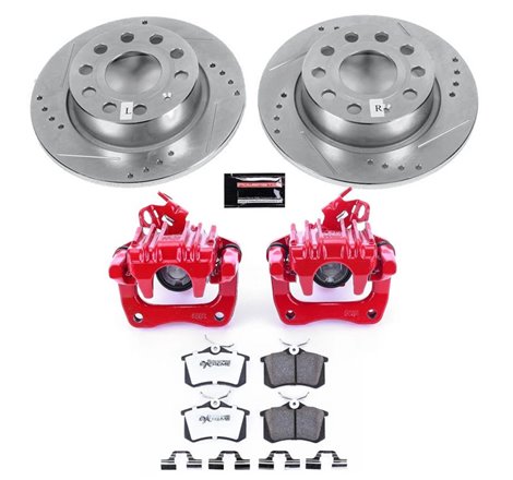 Power Stop 10-13 Audi A3 Rear Z26 Street Warrior Brake Kit w/Calipers