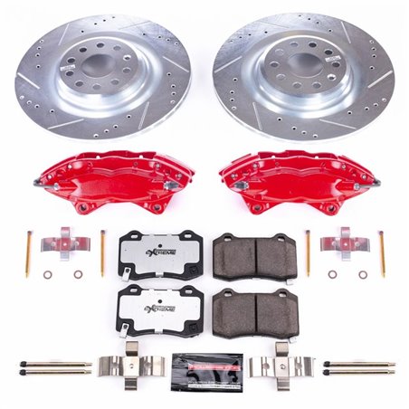 Power Stop 12-16 Tesla S Rear Z26 Street Warrior Brake Kit w/Calipers