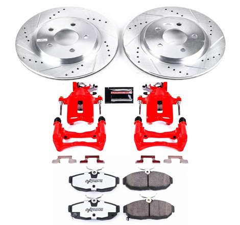 Power Stop 2012 Ford Mustang Rear Z26 Street Warrior Brake Kit w/Calipers