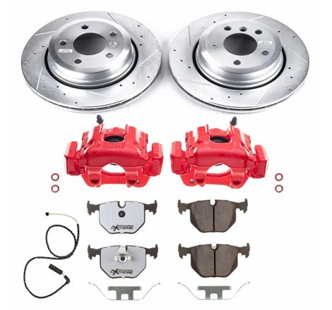 Power Stop 10-04 BMW X3 Rear Z26 Street Warrior Brake Kit w/Calipers