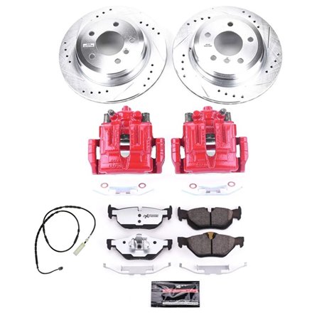 Power Stop 13-15 BMW X1 Rear Z26 Street Warrior Brake Kit w/Calipers