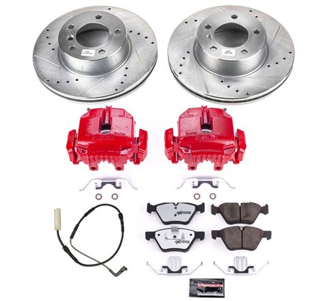 Power Stop 2007 BMW 328i Front Z26 Street Warrior Brake Kit w/Calipers