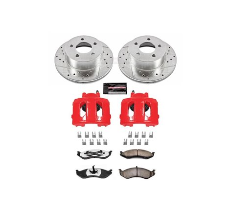 Power Stop 90-99 Jeep Cherokee Front Z36 Truck & Tow Brake Kit w/Calipers