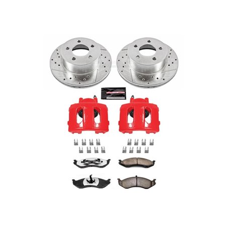 Power Stop 90-99 Jeep Cherokee Front Z36 Truck & Tow Brake Kit w/Calipers