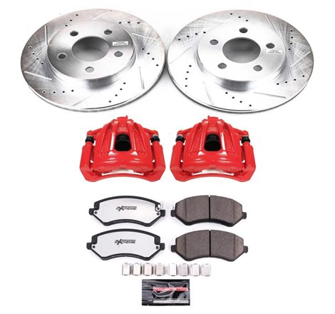 Power Stop 02-07 Jeep Liberty Front Z36 Truck & Tow Brake Kit w/Calipers