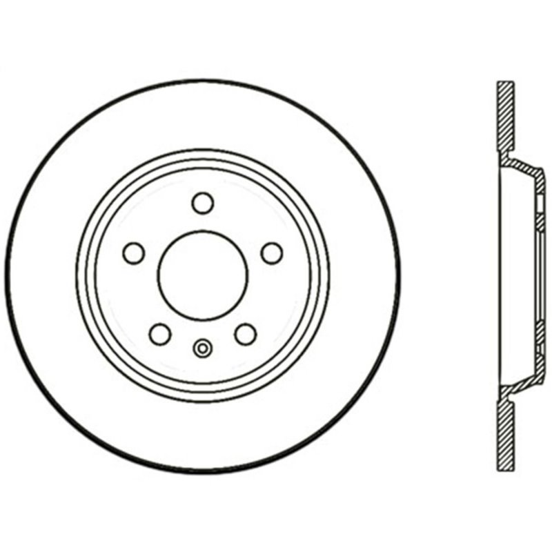 StopTech 09-16 Audi A4 Rear Right Cryo Slotted Rotor