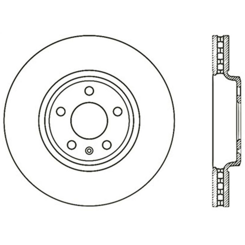 StopTech 09-10 Audi A4 / 08-10 A5 / 10 Audi S4 Front Left Slotted Cryo Rotor