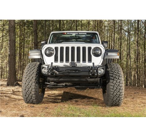 Rugged Ridge Arcus Front Bumper Set W/Tray & Hooks 18-20 Jeep Wrangler JL/JT