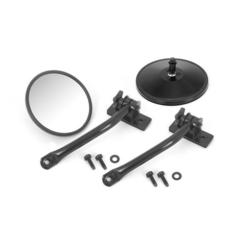 Rugged Ridge 97-18 Jeep Wrangler Black Round Quick Release Mirror