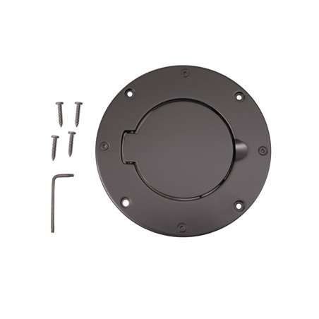 Rugged Ridge Non-Locking Gas Cap Door Black 97-06 Jeep Wrangler