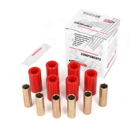 Rugged Ridge Leaf Spring Bushing Kit Front or Rear Red 55-75 CJ