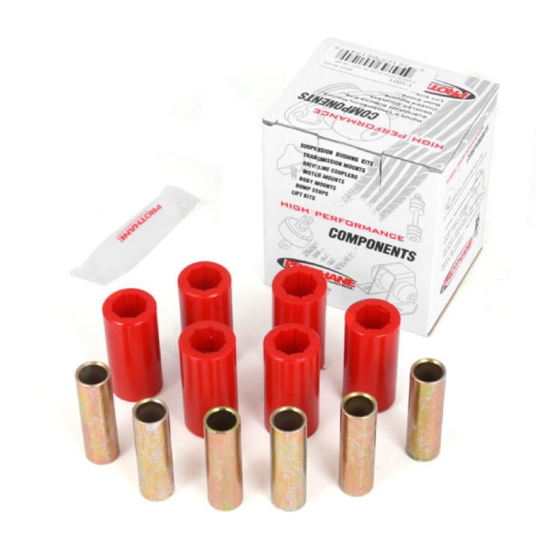 Rugged Ridge Leaf Spring Bushing Kit Front or Rear Red 55-75 CJ