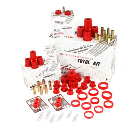 Rugged Ridge Polyurethane Bushing Kit Red 84-01 Cherokee (XJ)