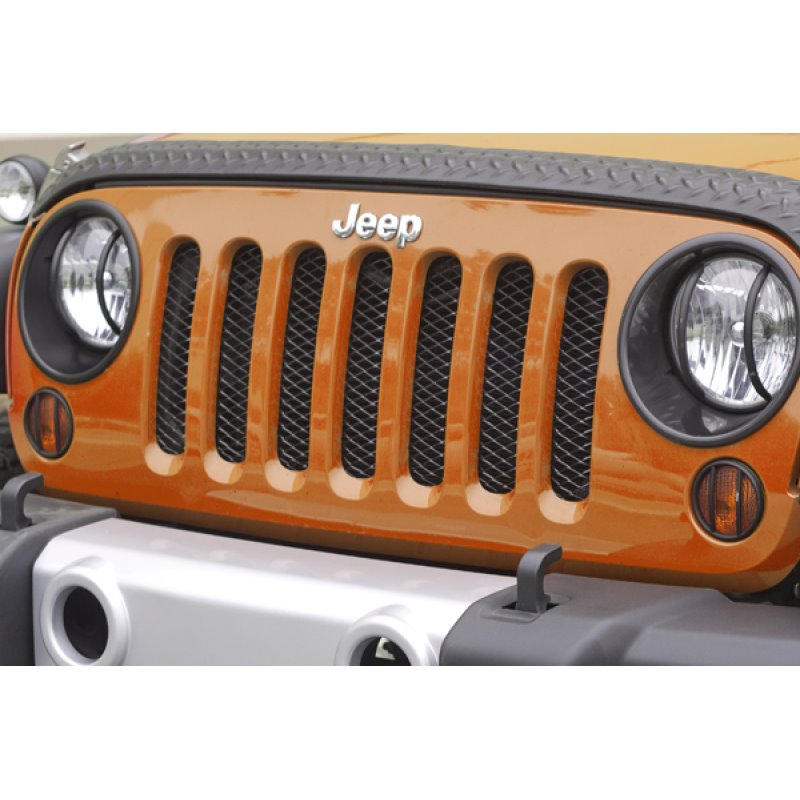 Rugged Ridge Mesh Grille Insert Black 07-18 Jeep Wrangler