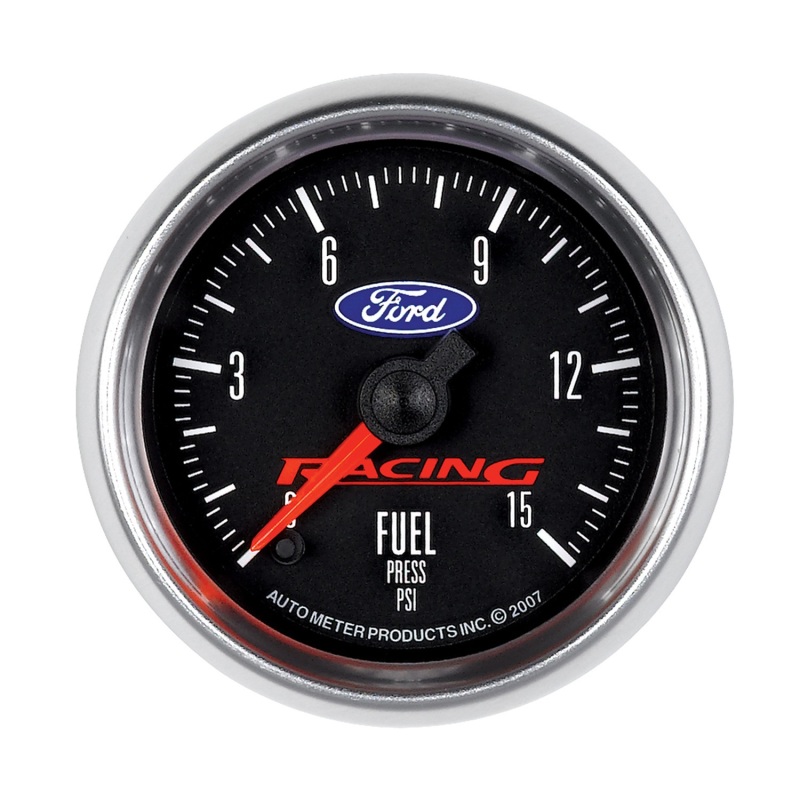 Autometer Ford Racing 52mm Digital Stepper Motor 15PSI Fuel Pressure Gauge