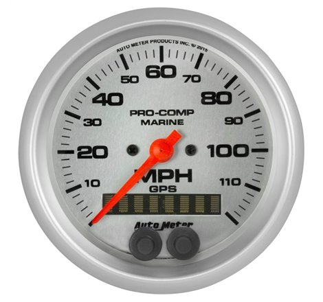 Autometer Marine Silver Ultra-Lite 3-3/8in 120MPH GPS Speedometer Gauge