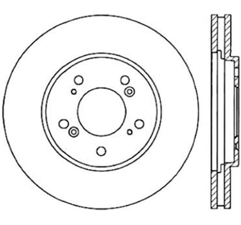 StopTech 91-96 Acura NSX Front Left Cryo Slotted Rotor