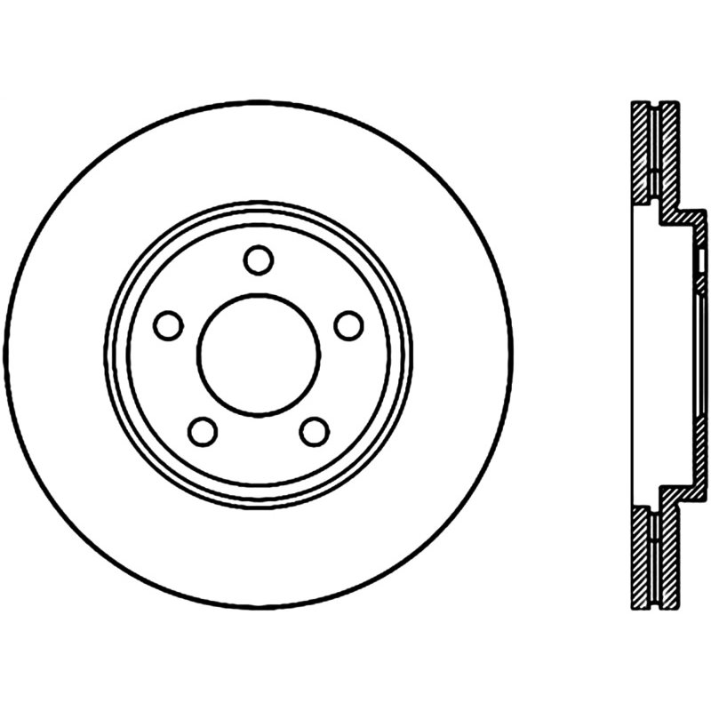 StopTech 03-11 Ford Crown Victoria Cryo Slotted Front Left Sport Brake Rotor