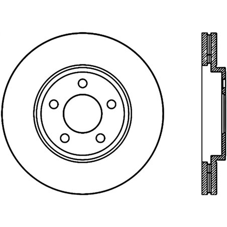 StopTech 03-11 Ford Crown Victoria Cryo Slotted Front Left Sport Brake Rotor