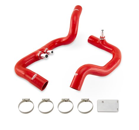 Mishimoto 2018+ Jeep Wrangler JL / Gladiator JT 3.6L AT Red Silicone Radiator Coolant Hose Kit