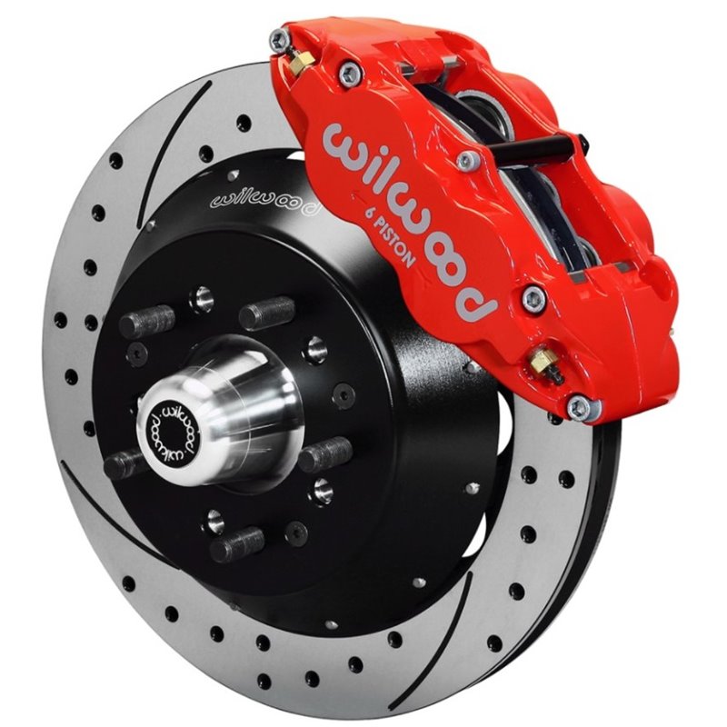 Wilwood Narrow Superlite 6R Dust-Seal Big Brake Front Brake Kit 14in. Drilled w/ Wilwood Pro Spindle