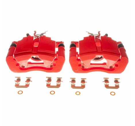 Power Stop 15-19 Ford Mustang Rear Red Calipers - Pair