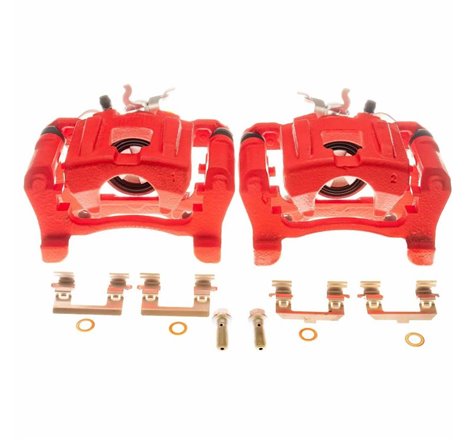 Power Stop 15-18 Ford Mustang Rear Red Calipers - Pair