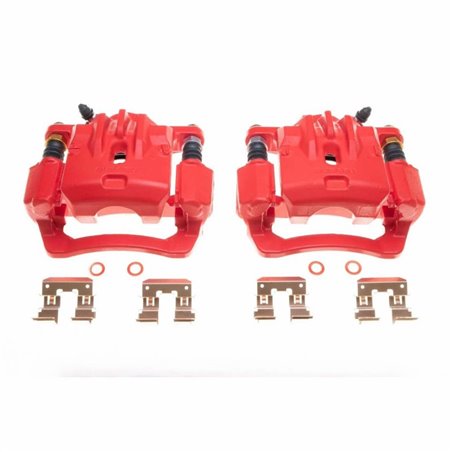 Power Stop 16-18 Subaru Crosstrek Rear Red Calipers - Pair