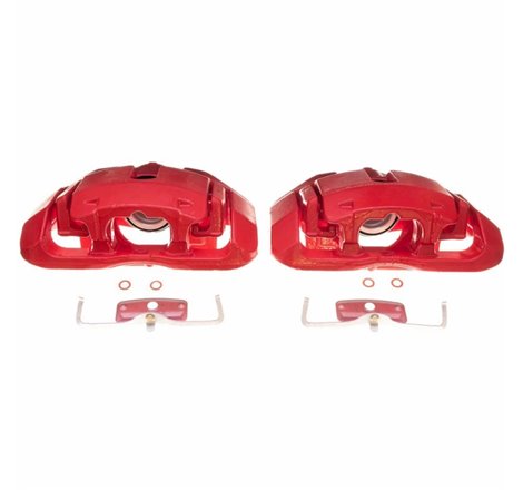 Power Stop 08-10 BMW 535i Front Red Calipers w/Brackets - Pair