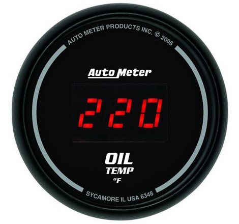 Autometer Black 0-400F Digital Oil Temp Gauge