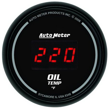 Autometer Black 0-400F Digital Oil Temp Gauge