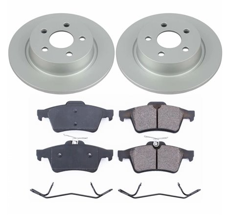 Power Stop 18-19 Ford Transit Connect Rear Z17 Evolution Geomet Coated Brake Kit