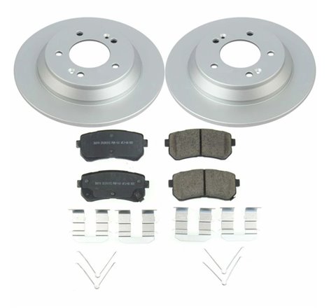 Power Stop 18-20 Hyundai Kona Rear Z17 Evolution Geomet Coated Brake Kit