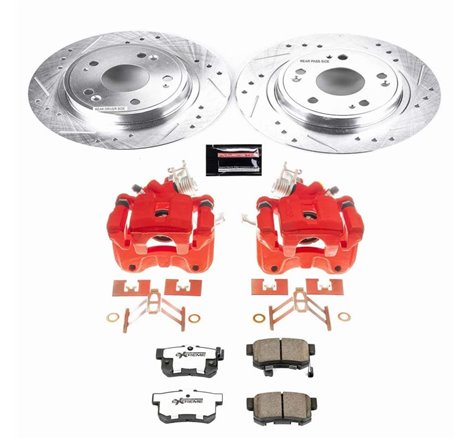 Power Stop 05-07 Honda Accord Rear Z26 Street Warrior Brake Kit w/Calipers