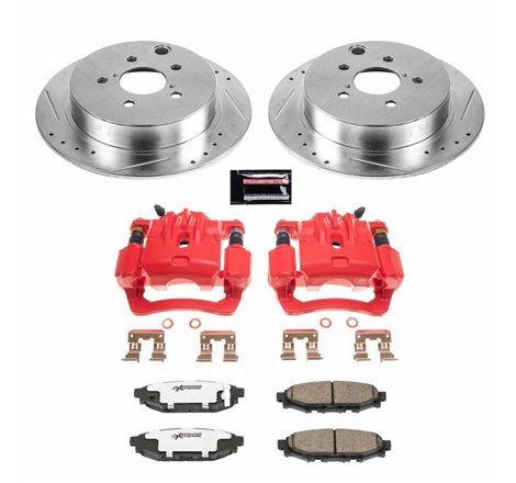 Power Stop 16-19 Subaru Crosstrek Rear Z26 Street Warrior Brake Kit w/Calipers