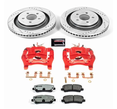 Power Stop 15-19 Ford Mustang Rear Z26 Street Warrior Brake Kit w/Calipers