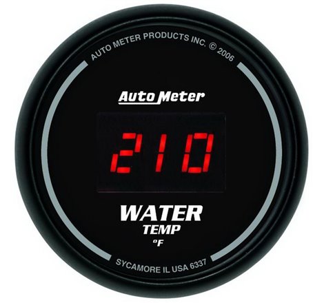 Autometer Black 0-300 F Digital Water Temp Gauge