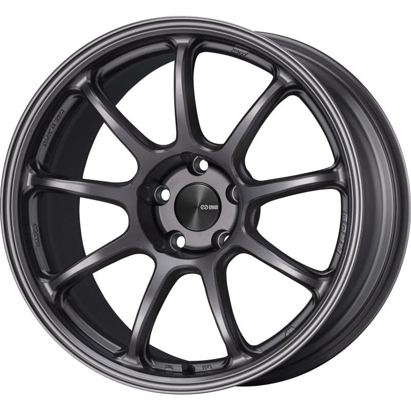 Enkei PF09 17x7 5x100 45mm Offset 75mm Bore Dark Silver Wheel