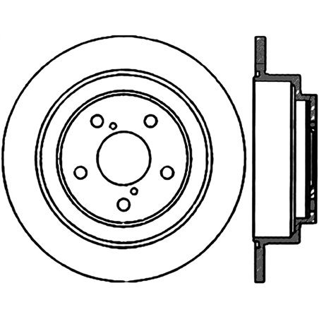 StopTech 90-08 Subaru Legacy/Forester/Impreza Rear Right Drilled Sportstop Cryo Rotor